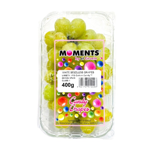 [7430] Grapes "Cotton Candy" 250 gm - عنب ابيض اسبانيا (غزل البنات)